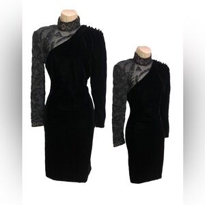 Vintage 80’s black velvet dress